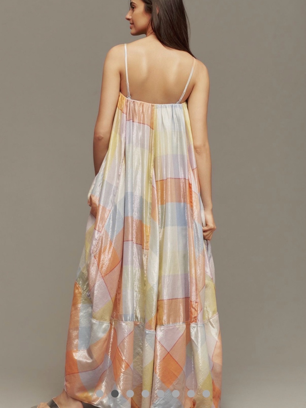 Pilcro for Anthropologie Pastel Plaid Strapless Maxi Dress - Picture 7 of 11